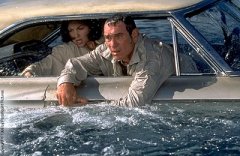 Tommy Lee Jones in a wet car