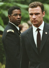 Denzel Washington and Liev Schreiber