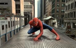 Spider-Man on a train